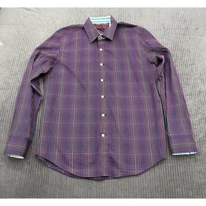 Robert Graham Long Sleeve Button Up Shirt Adult Large Designer Casual Men.